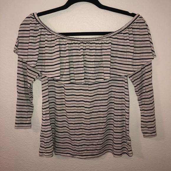 American Eagle Outfitters Tops - American Eagle Off-The-Shoulder Striped Top-Size M